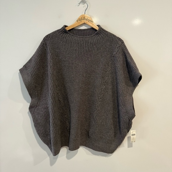 NWT By Anthropologie Mock-Neck Short Sleeve Ribbed Sleeveless Sweater Vest - Picture 8 of 14